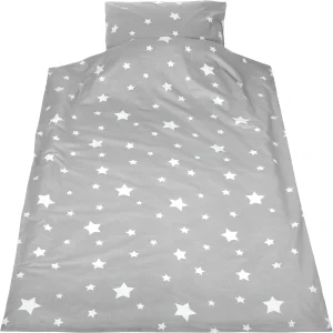 MyToys COLLECTION Kinderbettwäsche Sternchen, Flanell, Grau, 135 X 200 Cm + 80 X 80 Cm… 8