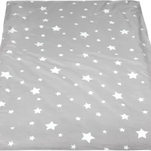 MyToys COLLECTION Kinderbettwäsche Sternchen, Flanell, Grau, 135 X 200 Cm + 80 X 80 Cm… 10